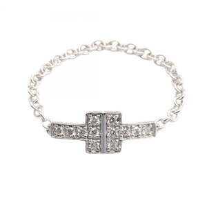 TIFFANY 18k Silver Diamond Ring